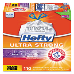 Hefty® Ultra Strong Scented Tall White Kitchen Bags, 13 gal, White, 330/Carton