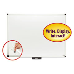 Smead® Justick Premium Aluminum-Frame Electro-Surface Dry-Erase Board, 48" x 36", White
