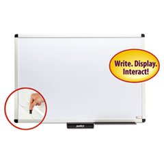 Smead® Justick Premium Aluminum-Frame Electro-Surface Bulletin Board, 36" x 24", White