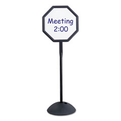 Safco® Double Sided Sign, Magnetic/Dry Erase Steel, 22 1/2 x 18, White, Black Frame