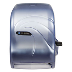 San Jamar® Lever Roll Towel Dispenser, Oceans, Arctic Blue, 16 3/4 x 10 x 12