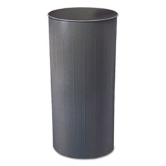 Safco® Round Wastebasket, Steel, 22 gal, Charcoal