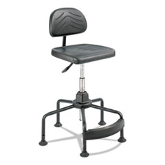 Safco® Task Master Economy Industrial Chair, Supports Up to 250 lb, 17" to 35" Seat Height, Black