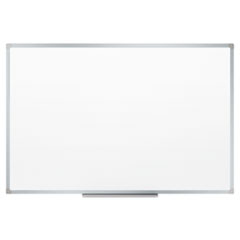 Dry Erase Board with Aluminum Frame, 72 x 48, Melamine White Surface, Silver Aluminum Frame