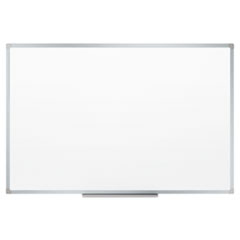 Dry Erase Board with Aluminum Frame, 36 x 24, Melamine White Surface, Silver Aluminum Frame