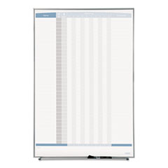 Quartet® Matrix Employee In/Out Board, Up to 36 Employees, 34 x 23, White Surface, Silver Aluminum Frame