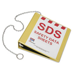 7510016236240, SKILCRAFT Global Harmonized System Safety Data Sheet Binder, 3 Rings, 2" Capacity, 11 x 8.5, Yellow