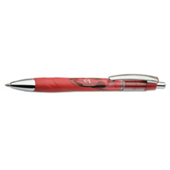 7520015646054, SKILCRAFT VISTA Gel Pen, Retractable, Medium 0.7 mm, Red Ink, Red/Clear Barrel, Dozen