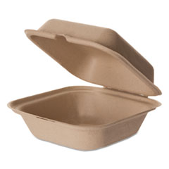Eco-Products® Wheat Straw Hinged Clamshell Containers
