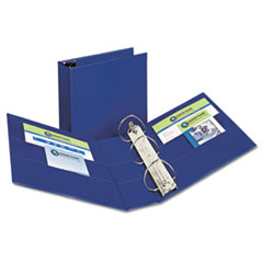 Avery® Durable Binder with Two Booster EZD Rings, 11 x 8 1/2, 4", Blue