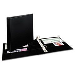 Avery® Durable Binder with Two Booster EZD Rings, 11 x 8 1/2, 1 1/2", Black