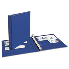 Avery® Durable Binder with Two Booster EZD Rings, 11 x 8 1/2, 1", Blue