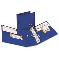 Avery® Durable Binder with Two Booster EZD Rings, 11 x 8 1/2, 5", Blue