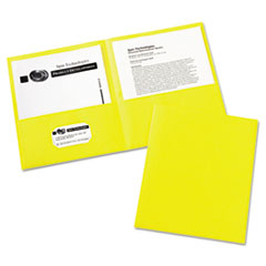 Two-Pocket Folder, 40-Sheet Capacity, Yellow, 25/box