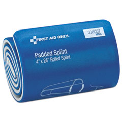 First Aid Only™ Padded Splint, 4" x 24", Blue/White