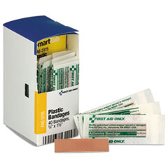 First Aid Only™ Refill for SmartCompliance General Business Cabinet, Plastic Bandages, 3/8  x 1 2/3, 40/Bx