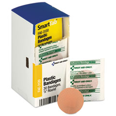 First Aid Only™ Refill f/SmartCompliance General Business Cabinet, Spot Plastic Bandages,7/8"Dia