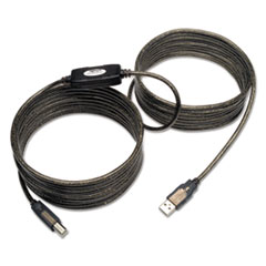 Tripp Lite USB 2.0 Active Repeater Cable, 25 ft, Black