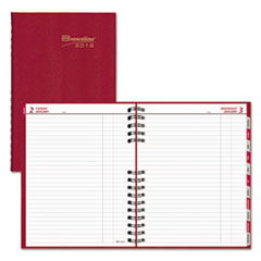 Brownline® CoilPRO Daily Planner, Ruled, 1 Page/Day, 7 7/8 x 10, Red, 2018