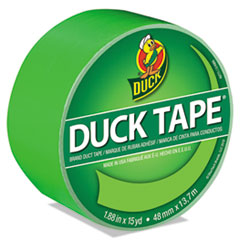 Duck® Colored Duct Tape, 9 mil, 1.88" x 15 yds, 3" Core, Neon Green