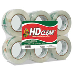 Duck® Heavy-Duty Carton Packaging Tape, 1.88" x 110 yards, Clear, 6/Pack