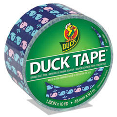Duck® Colored Duct Tape, 6 mil, 1.88" x 10 yds, 3" Core, Whale of Time
