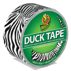 Duck® Colored Duct Tape, 9 mil, 1.88" x 10 yds, 3" Core, Zebra