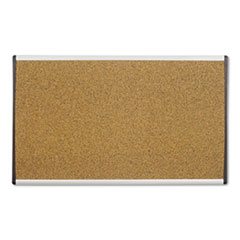 ARC Frame Cubicle Cork Board, 30 x 18, Tan Surface, Silver Aluminum Frame