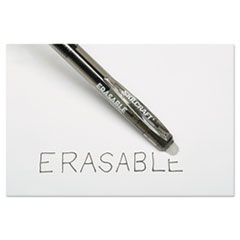 7520016580692, SKILCRAFT Erasable Re-Write Gel Pen, Retractable, Medium 0.7 mm, Black Ink, Smoke/Black Barrel, Dozen