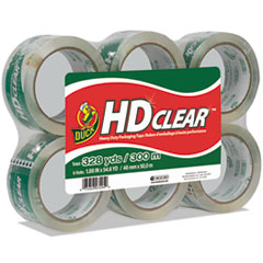 Duck® Heavy-Duty Carton Packaging Tape, 1.88" x 55yds, Clear, 6 Rolls