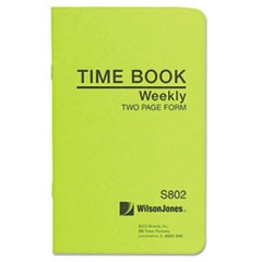 Wilson Jones® Foreman's Time Book, Week Ending, 4-1/8 x 6-3/4, 36-Page Book