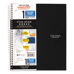 Five Star® Wirebound Notebook, College Rule, 11 x 8 1/2, 100 Sheets, Assorted