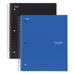 Five Star® Wirebound 3-Subject Notebook, College Rule, 11 x 8 1/2, 150 Sheets, Assorted