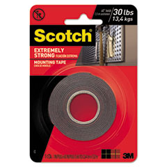 Scotch® Extreme Mounting Tape, 1" x 60", Black