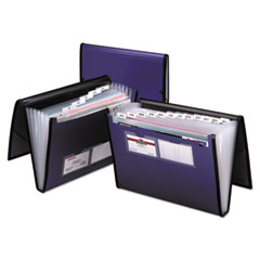 Pendaflex® Professional Expanding Organizer, 7 Sections, Elastic Cord Closure, 1/6-Cut Tabs, Letter Size, Blue