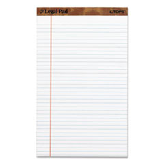 TOPS™ "The Legal Pad" Ruled Perforated Pads, 8 1/2 x 14, White, 50 Sheets, Dozen