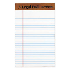 TOPS™ "The Legal Pad" Ruled Perforated Pads, 5 x 8, White, 50 Sheets, Dozen