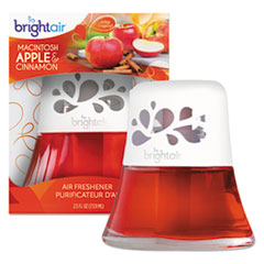 BRIGHT Air® Scented Oil Air Freshener, Macintosh Apple and Cinnamon, Red, 2.5 oz, 6/Carton