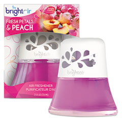 BRIGHT Air® Scented Oil Air Freshener Diffuser, Fresh Petals and Peach, Pink, 2.5 oz