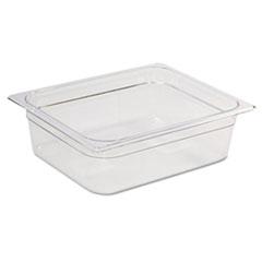 Rubbermaid® Commercial Cold Food Pans, 1 1/8 qt, 6.4" x 2.5", Clear