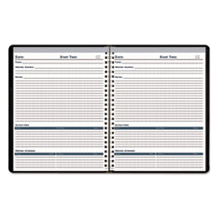 House of Doolittle™ Recycled Monthly Meeting Planner, 8 1/2 x 11, Black Cover, 2018