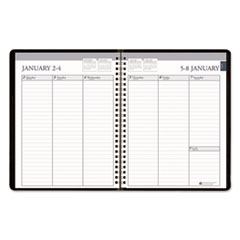 House of Doolittle™ Recycled Weekly Appointment Book, Ruled without Times, 6 7/8 x 8.75, Black, 2018