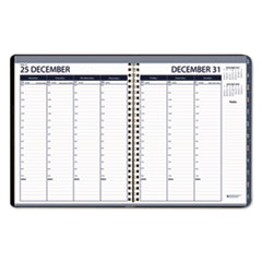 House of Doolittle™ Recycled Wirebound Weekly/Monthly Planner, 8 1/2 x 11, Black Leatherette, 2018