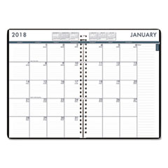 House of Doolittle™ Recycled 24/7 Daily Appointment Book/Monthly Planner, 10 x 7, Black, 2018