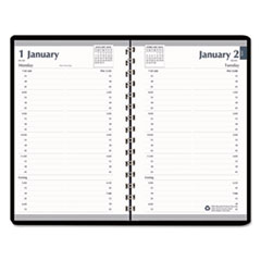 House of Doolittle™ Daily Appointment Book, 15-Minute Appointments, 8 x 5, Black, 2018