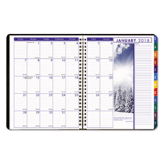 House of Doolittle™ Recycled Earthscapes Weekly/Monthly Planner, 8 1/2 x 11, Black, 2018