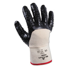 SHOWA 7066 Series Gloves, White/Navy, Size 10/X-Large, 1 Dozen