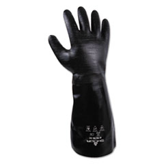 SHOWA Neoprene Elbow-Length Gauntlet Gloves, Black, Large, 1 Dozen