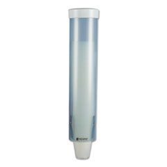 San Jamar® Adjustable Frosted Water Cup Dispenser, For 4 oz to 10 oz Cups, Blue