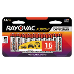 Rayovac® Fusion Advanced Alkaline Batteries, AA, 16/Pack